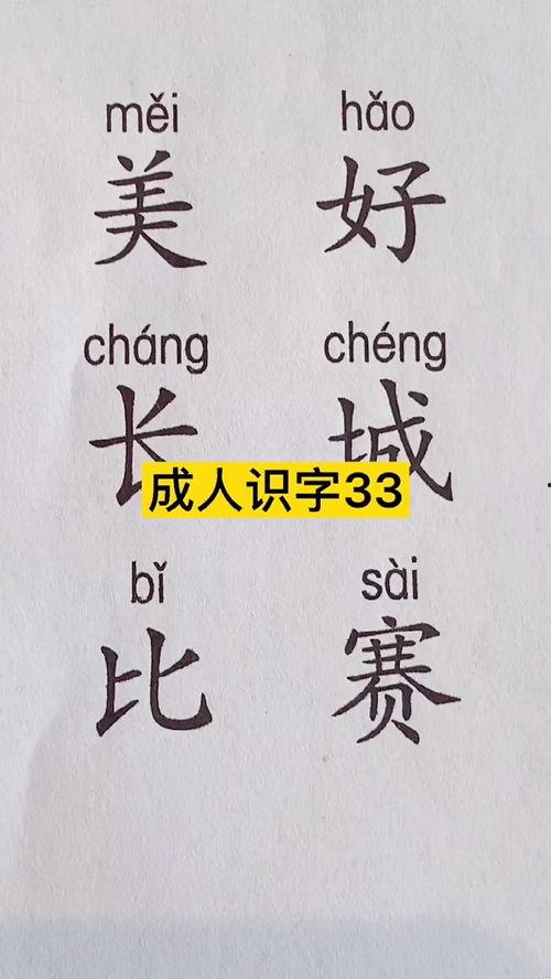 认字视频教程成人